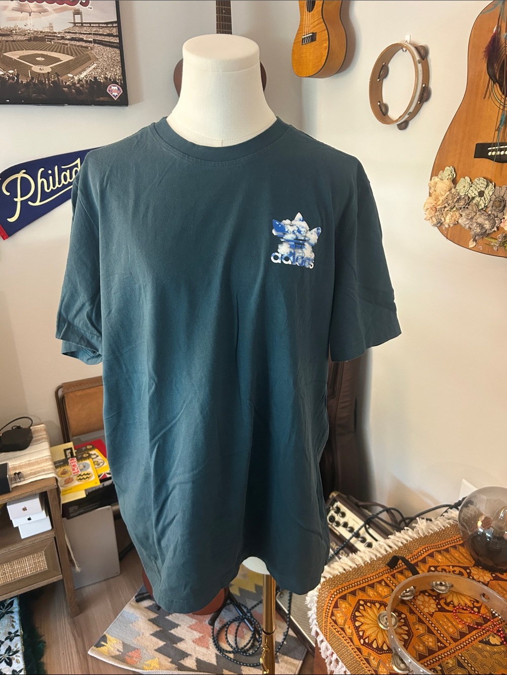 adidas Men’s Dark Teal Short Sleeve Graphic Tee